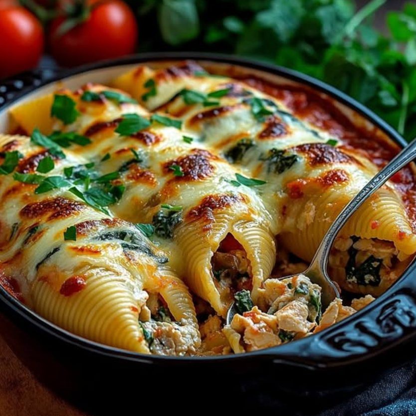 Spinach and Ricotta Stuffed Shells