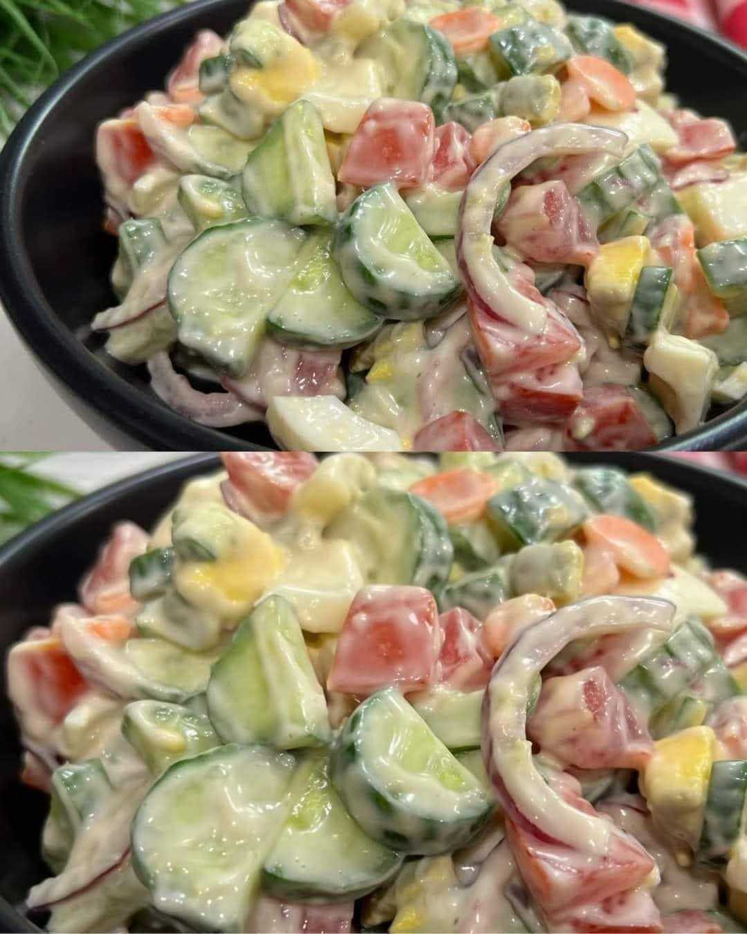 Creamy Cucumber Salad Recipe