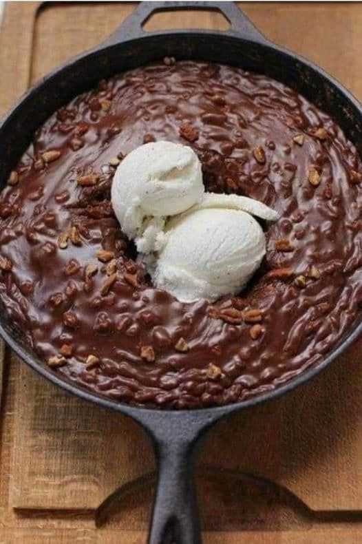 Chocolate Skillet Cake & Ice Cream