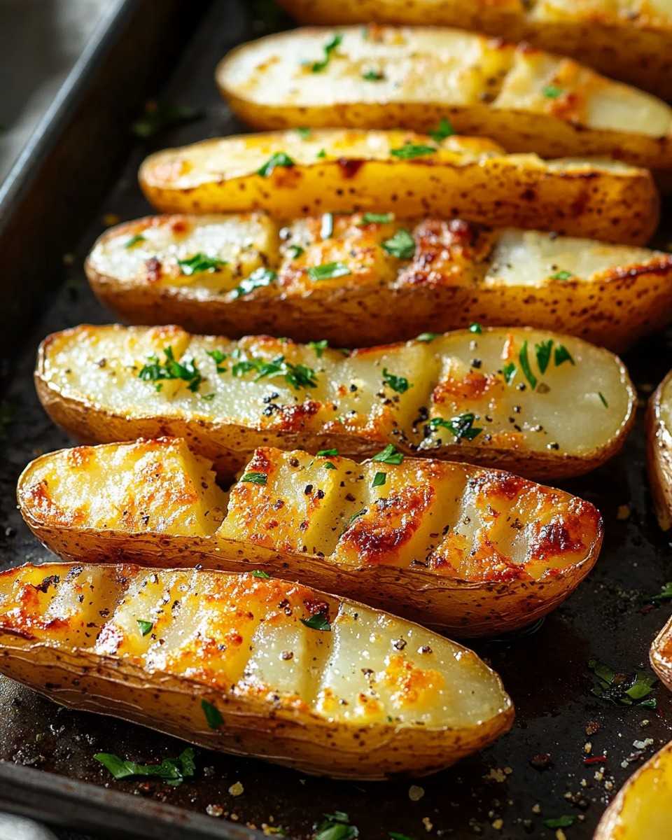 EASY SHEET PAN SCORED POTATOES RECIPE  