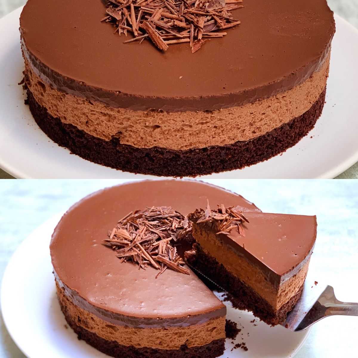 Triple Chocolate Mousse Cake