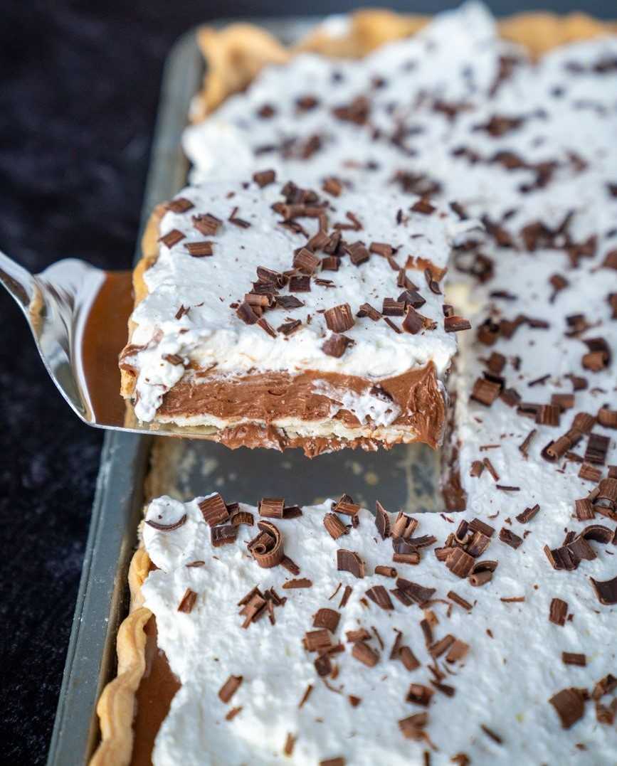 French Silk Slab Pie