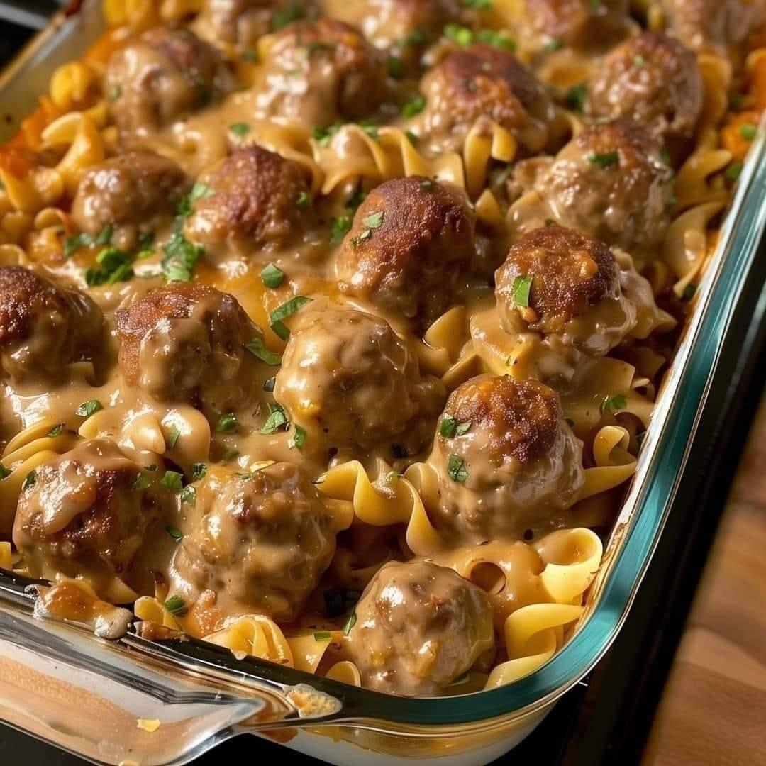 Meatball Pasta Casserole !!
