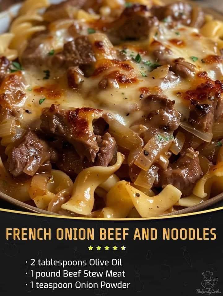 FRENCH ONION BEEF AND NOODLES !