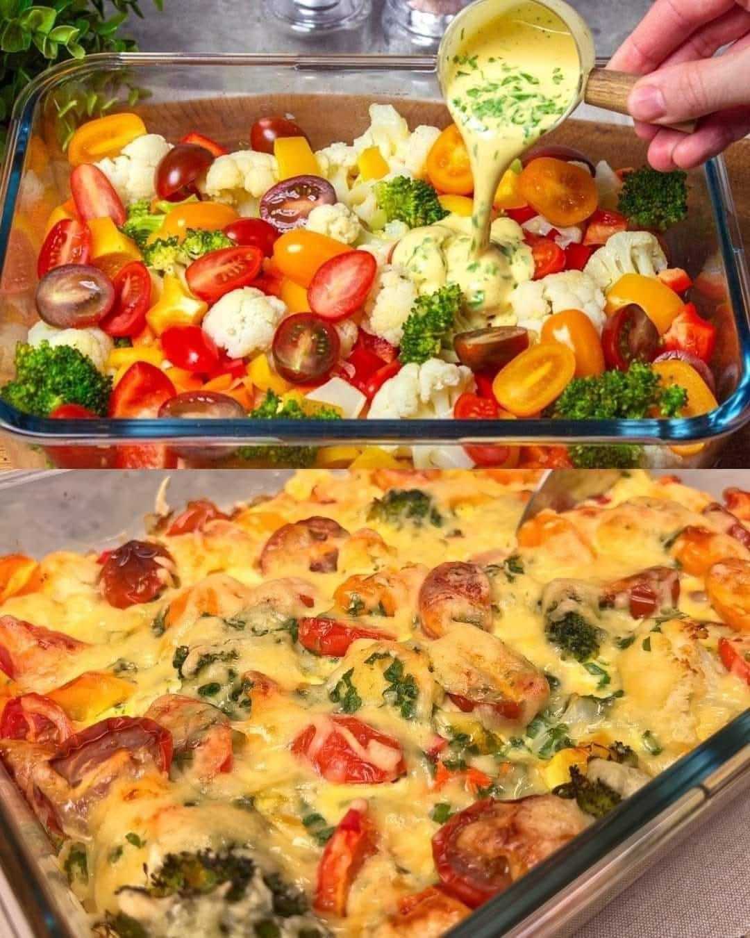 Hearty Cauliflower and Broccoli Vegetable Bake Recipe