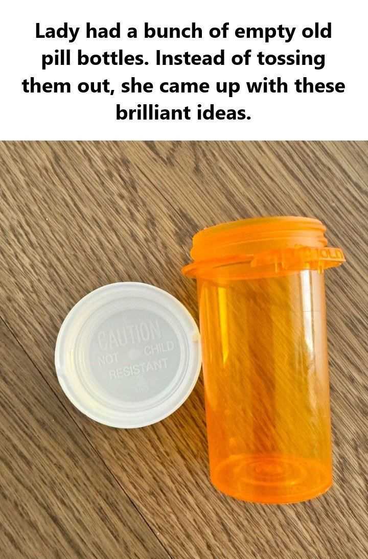 Stop tossing out the old pill bottle. Here are 12 ways to reuse it