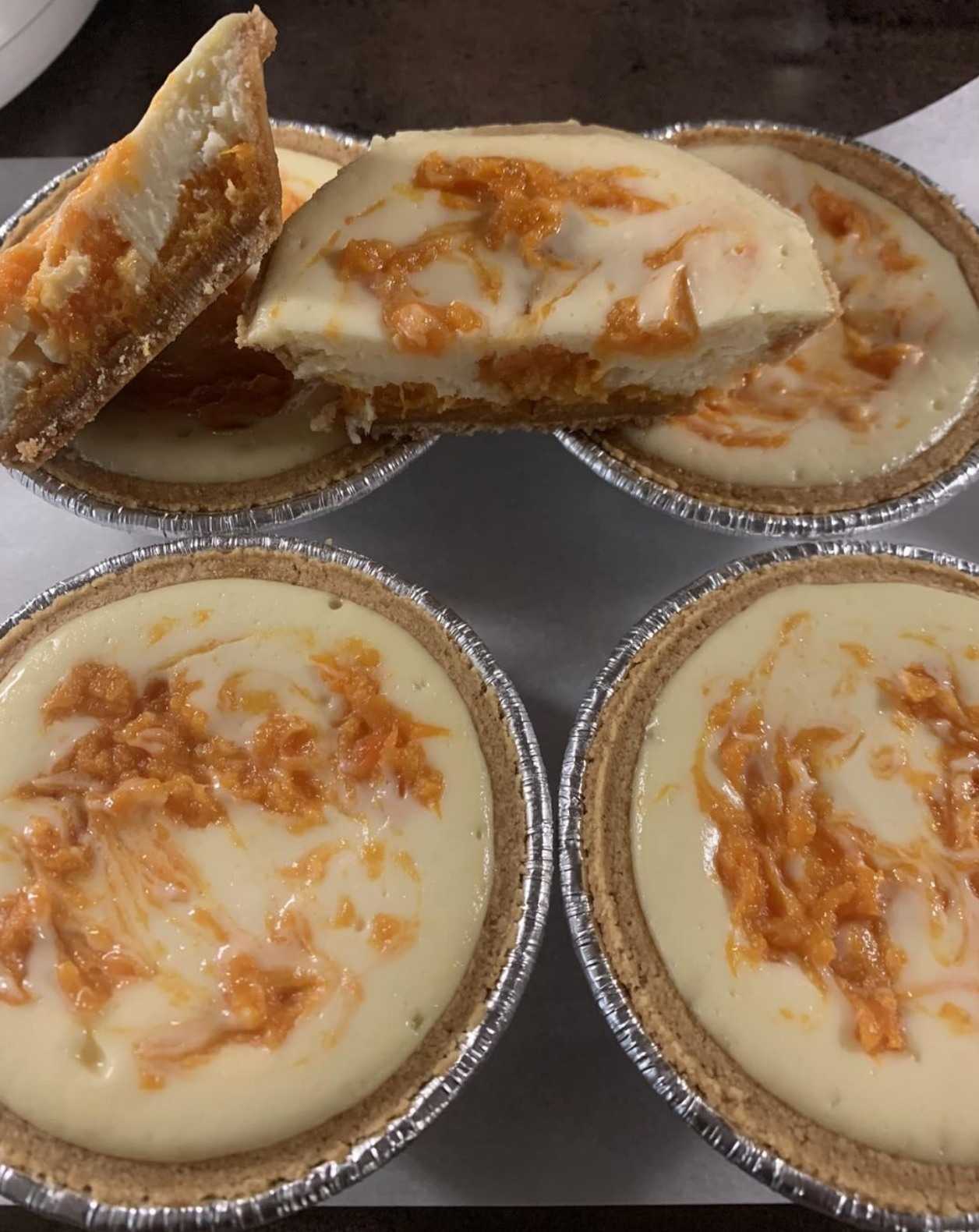 Sweet Potato Cheesecake Mini Pies