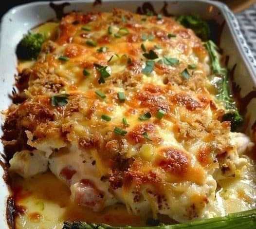 Cheesy Broccoli and Cauliflower Gratin