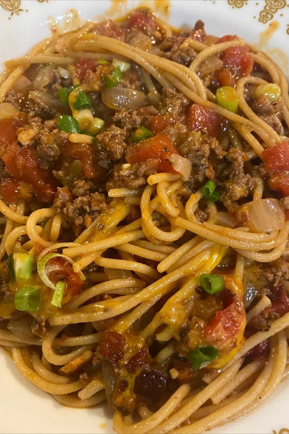 Homemade Cowboy Spaghetti