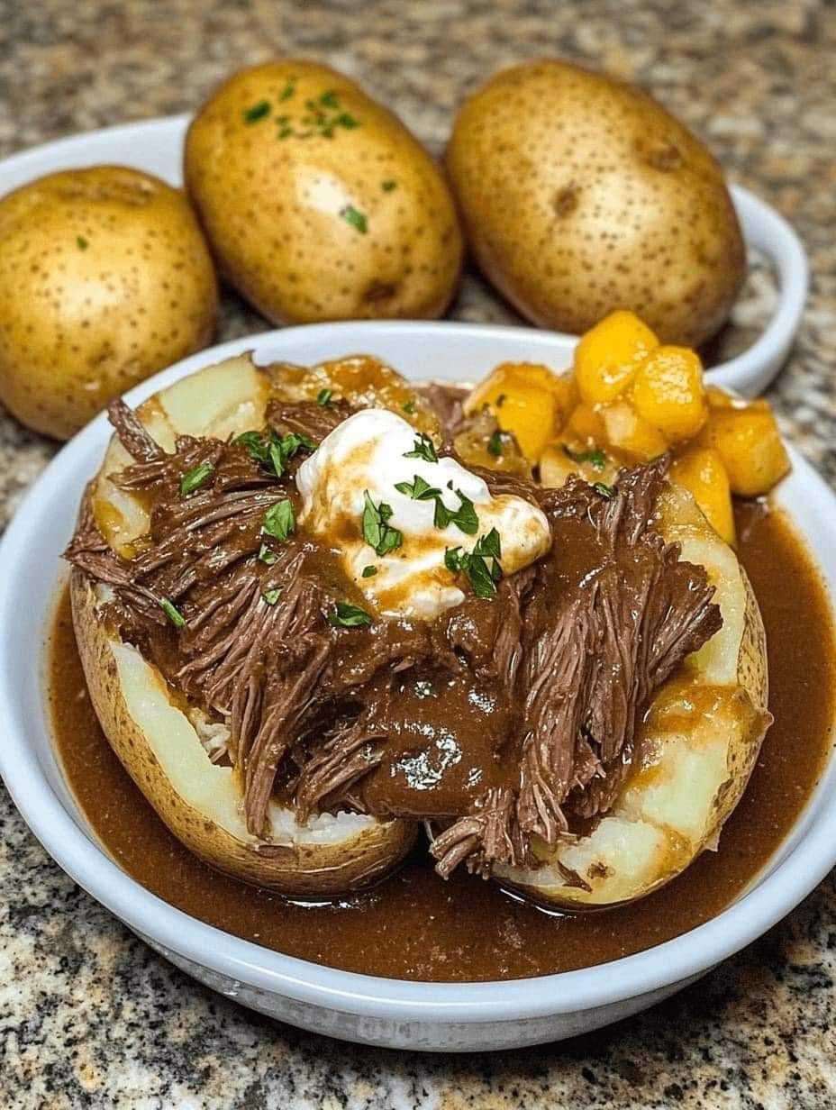 Pot Roast Twice Baked Potato