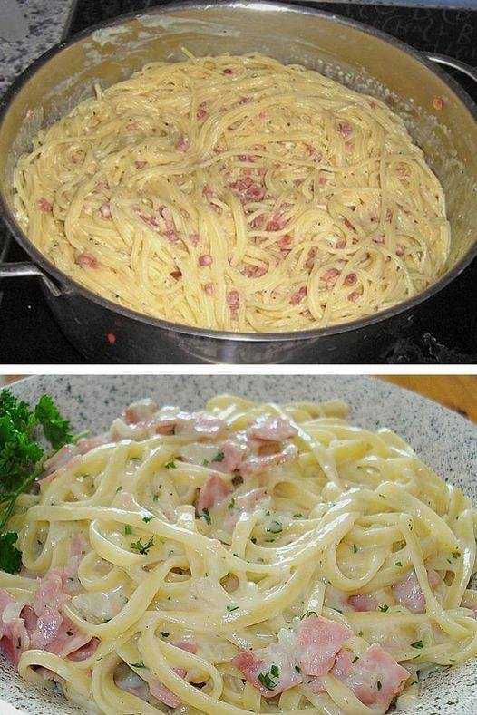 Salmon Spaghetti Carbonara