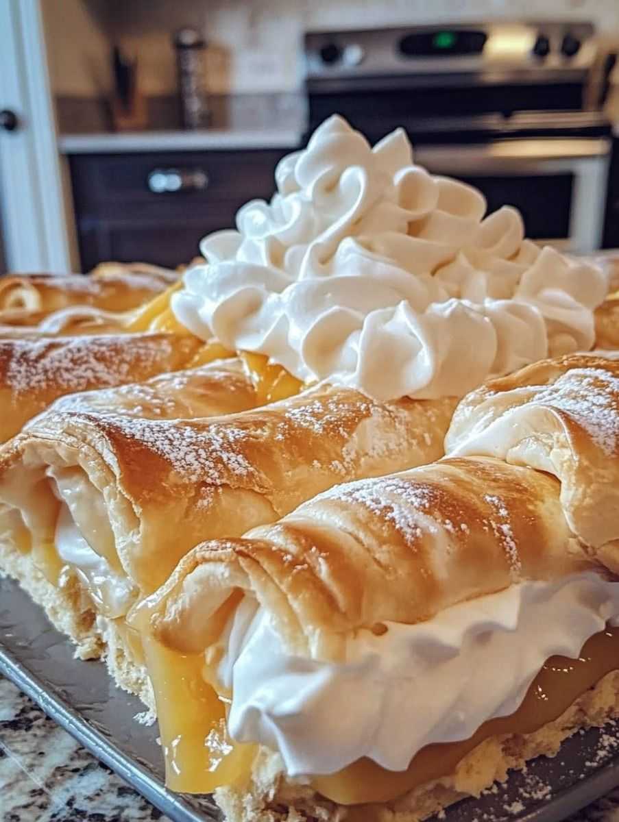 Zesty Lemon Meringue Pie Cannolis