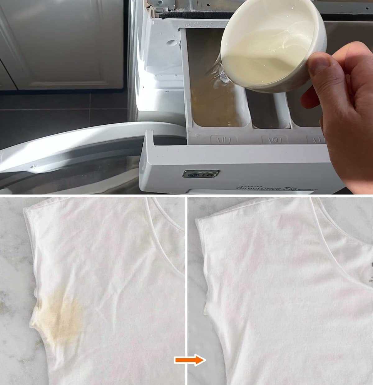 It is the natural component that is responsible for removing even the most tenacious stains: Add it to the washing machine.