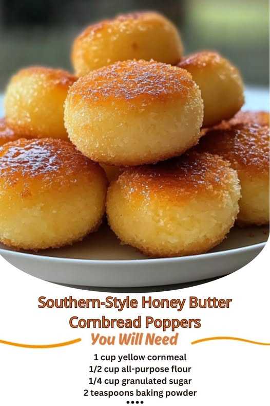 Southern-Style Honey Butter Cornbread Poppers