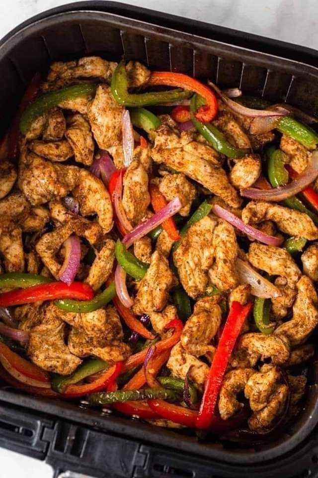 Air fryer chicken fajitas