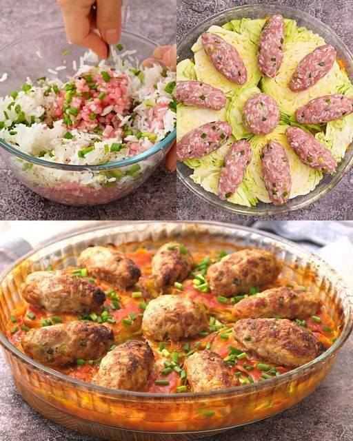 Bake in the oven with albóndigas