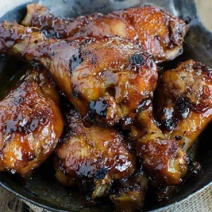 Sticky Sweet Bacon Glazed Chicken