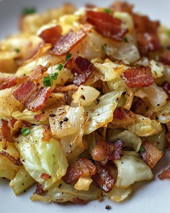 Fried Cabbage with Bacon