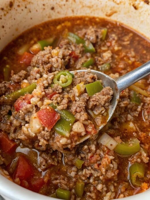 Slow Cooker Stuffed Pepper Soup