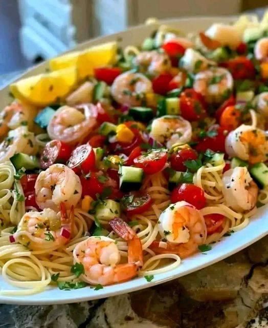 Pasta with Shrimp Salad