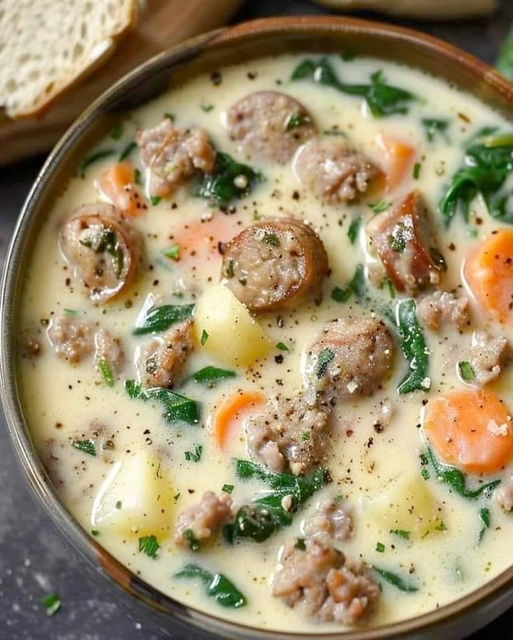 Creamy Parmesan Italian Sausage Soup