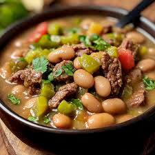 Slow Cooker Pinto Beans, Green Chile and Beef