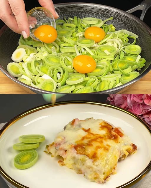 Baked Egg and Vegetable Casserole with Cheese and Creamy Sauce