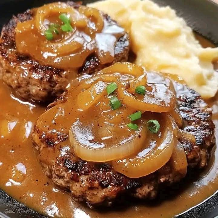 Hamburger Steaks with Onion Gravy