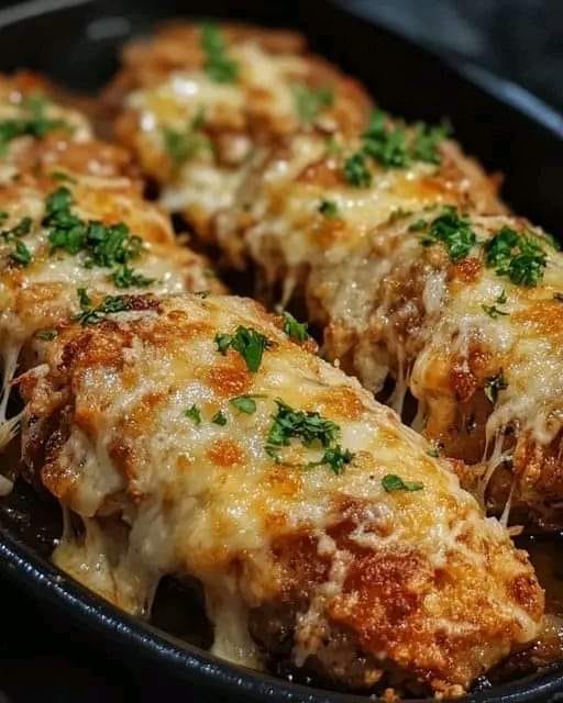 GARLIC PARMESAN CHICEN MEATLOAVES