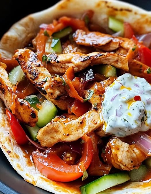 Chicken fajitas with bell pepper and onion recipe