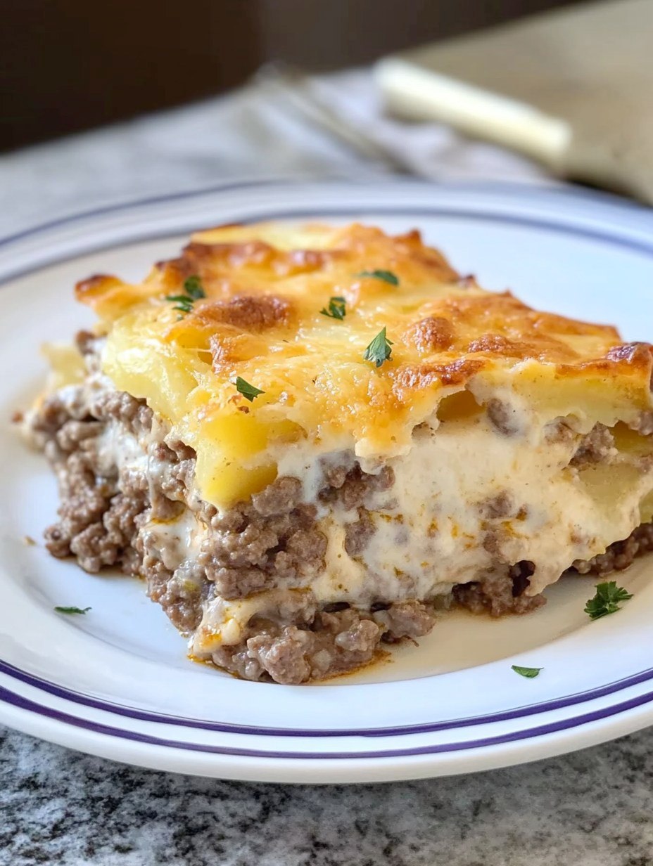 Cheesy Hamburger Potato Casserole!!!