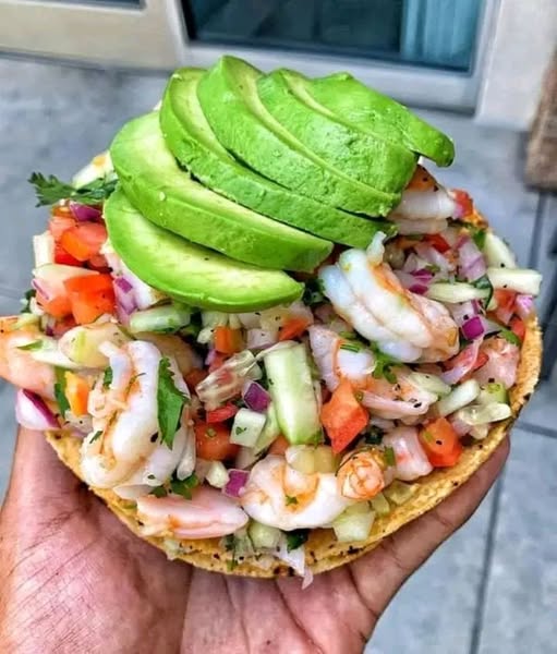 Shrimp ceviche toasts