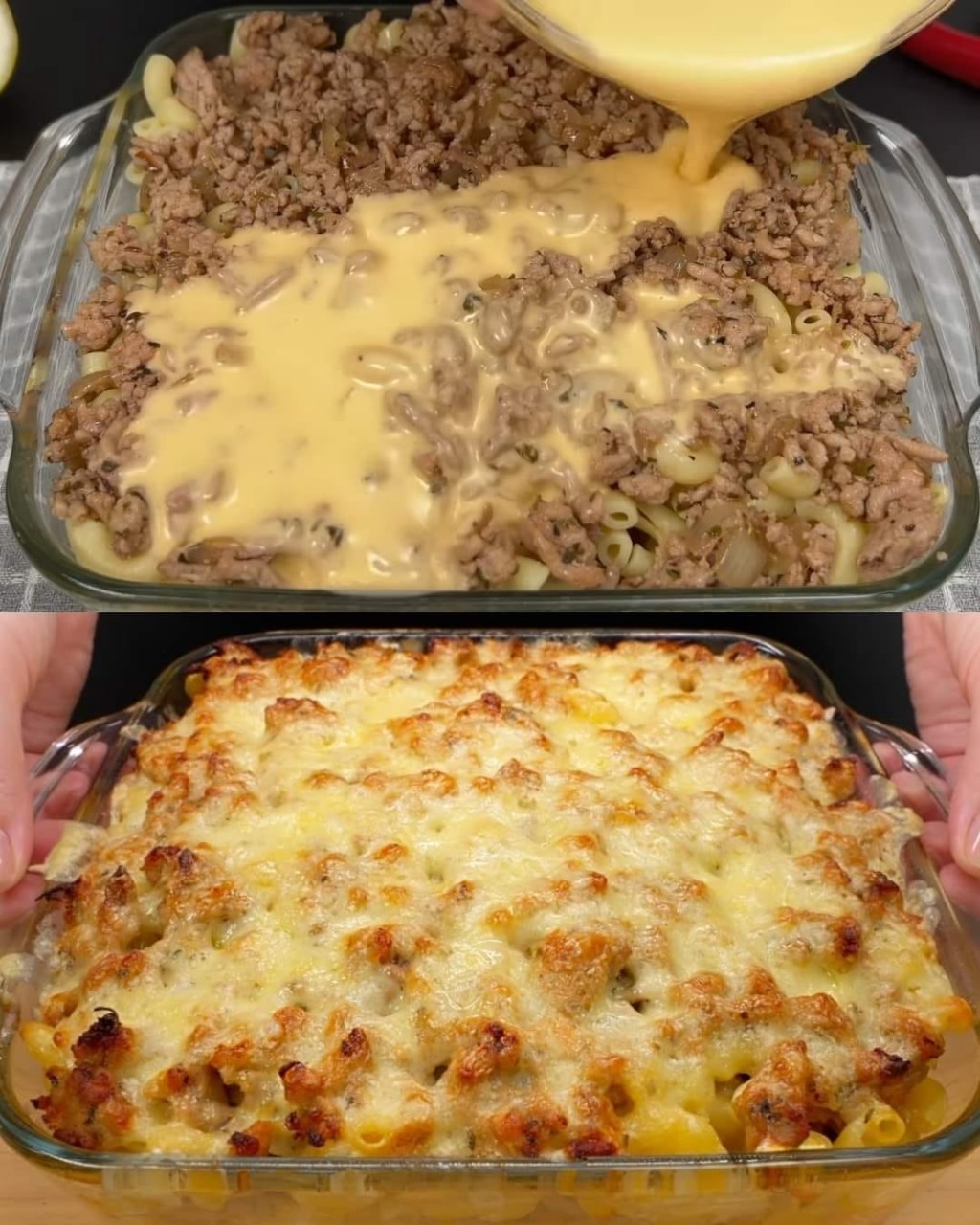 Baked Pasta Casserole with Fresh Salad