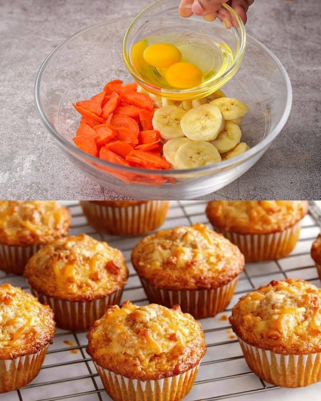 Banana Carrot Oat Muffins