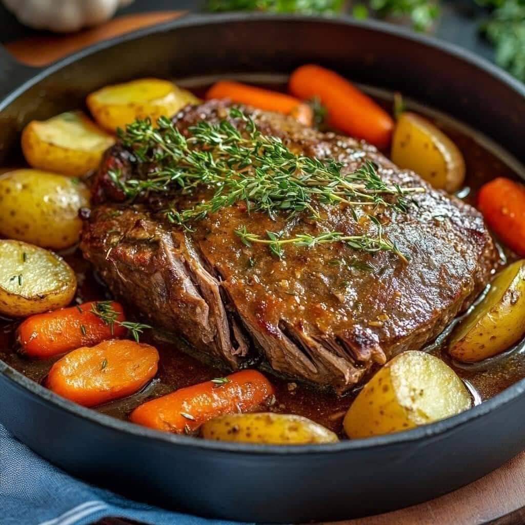 Crockpot Roast with Potatoes and Carrots