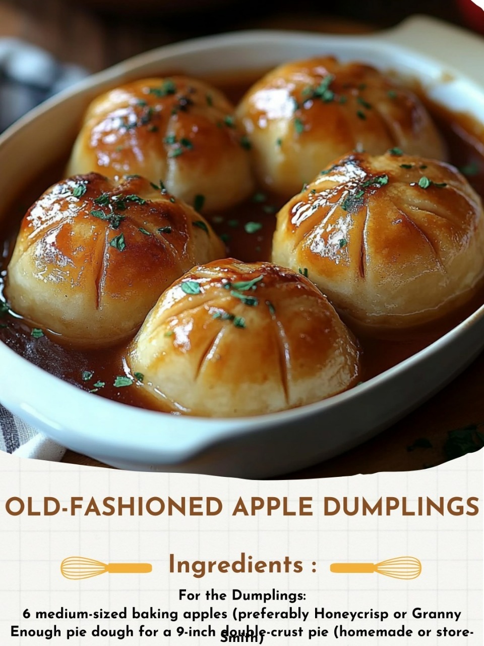 Old-Fashioned Apple Dumplings Recipe