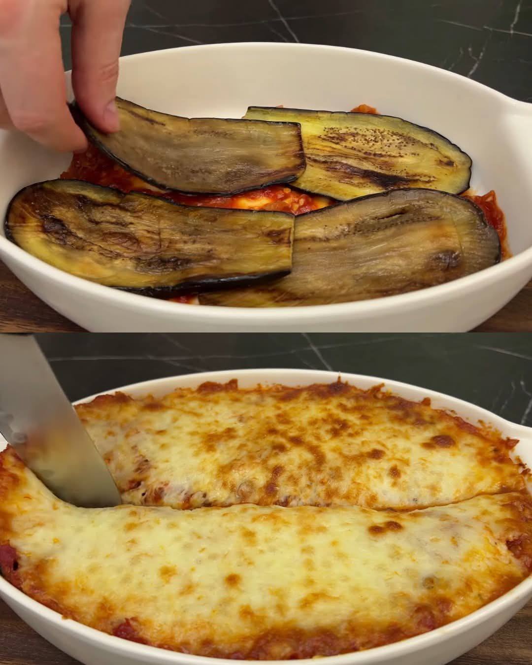 Baked Eggplant Parmesan with Tomato Sauce