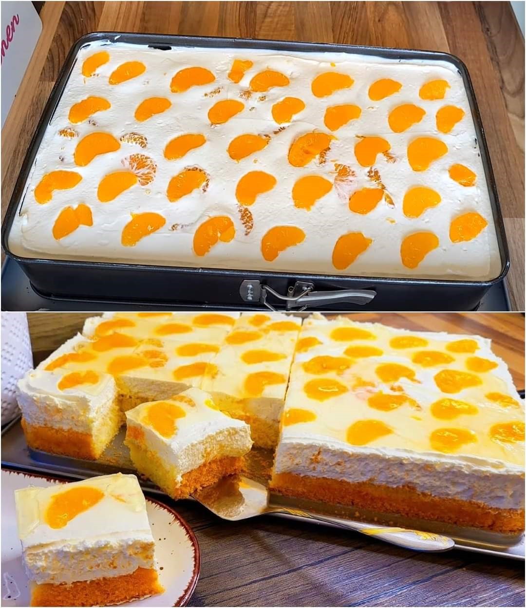 tangerine sour cream cake