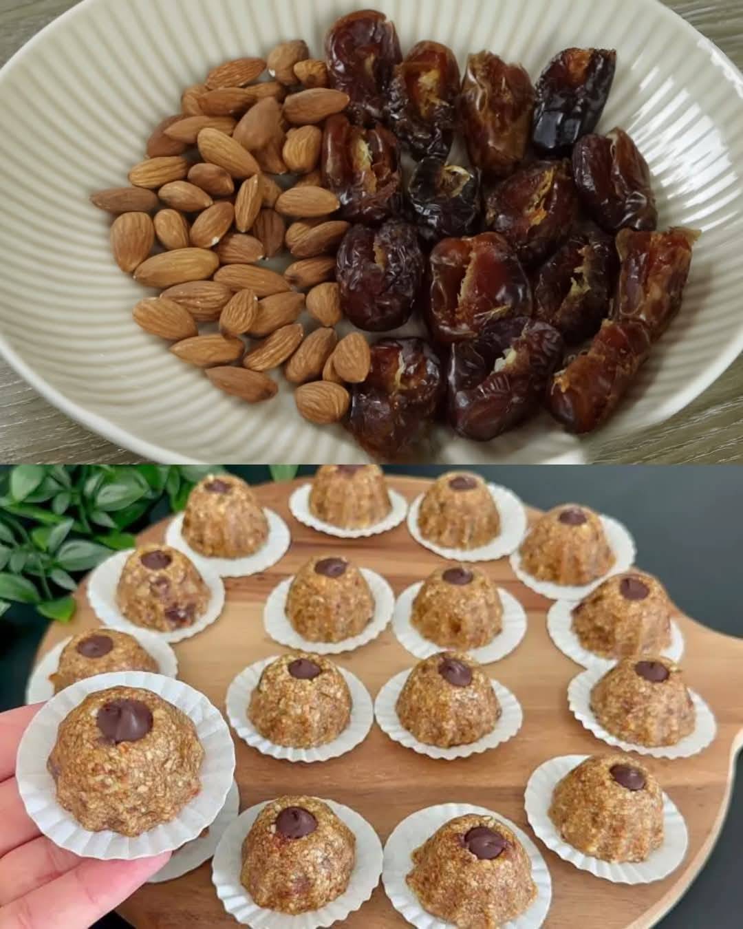 Chocolate-Coated Almond Date Cookies