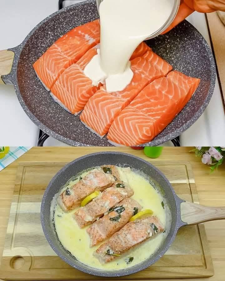 Creamy Garlic Parmesan Salmon with Turmeric Rice