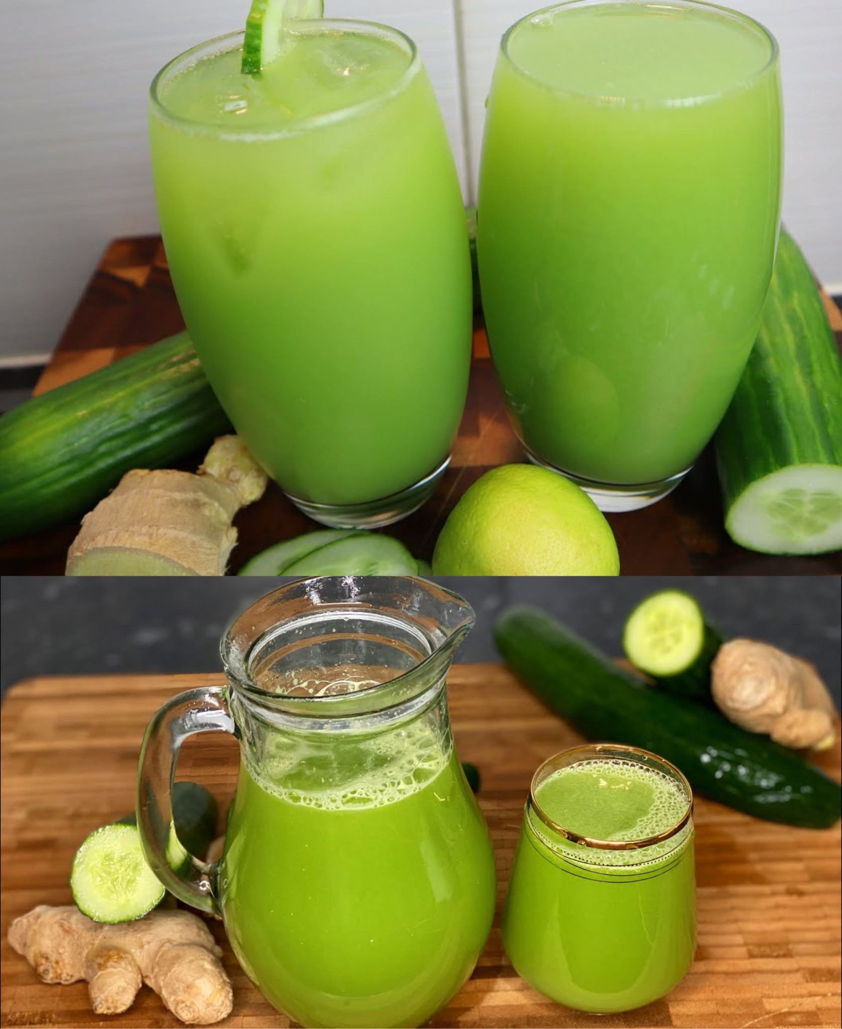 Cucumber, Ginger, Mint, Lemon, and Water: A Detoxifying and Refreshing Drink