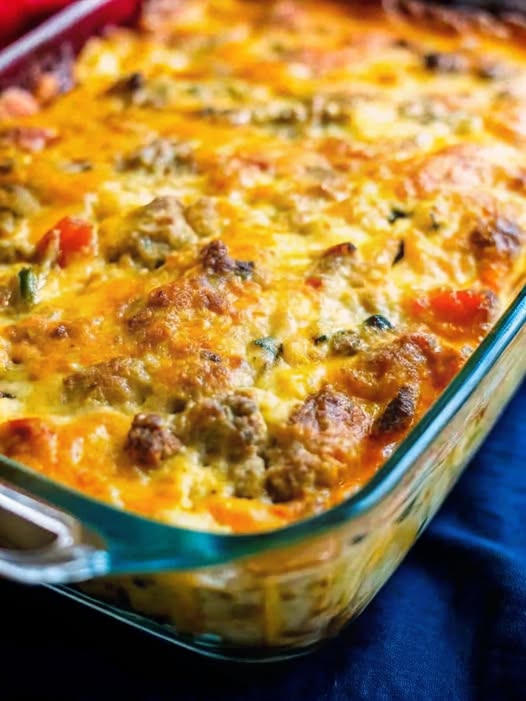 Fireman’s Overnight Breakfast Casserole With Country Gravy