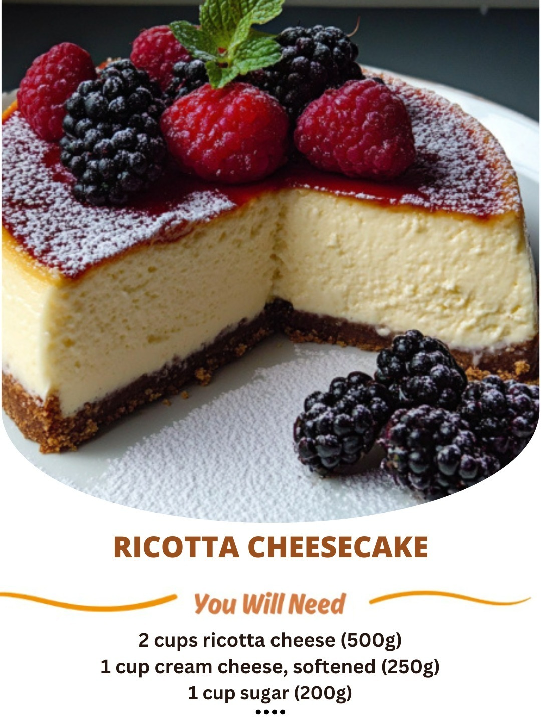 Creamy Ricotta Cheesecake: A Light & Decadent Italian-Inspired Dessert