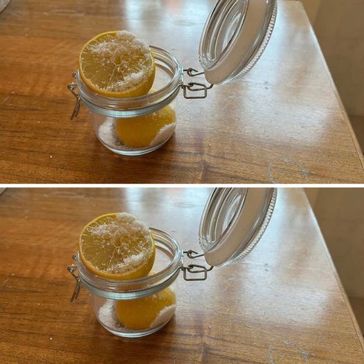 Put salt and lemon in a jar: at home, they’re worth their weight in gold when mixed together.