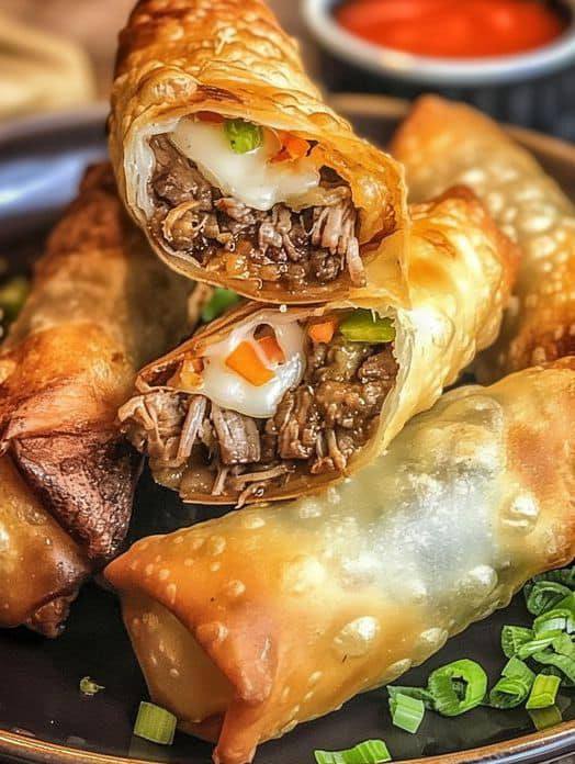 Philly Cheesesteak Egg Rolls: