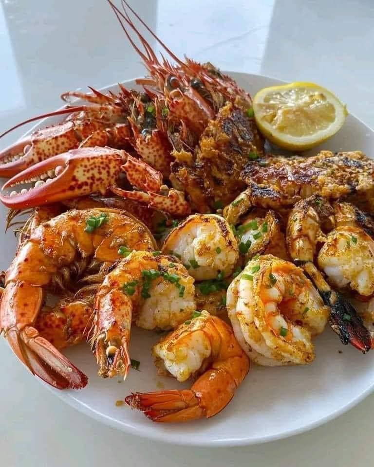 GRILLED LOBSTER AND SHRIMP 