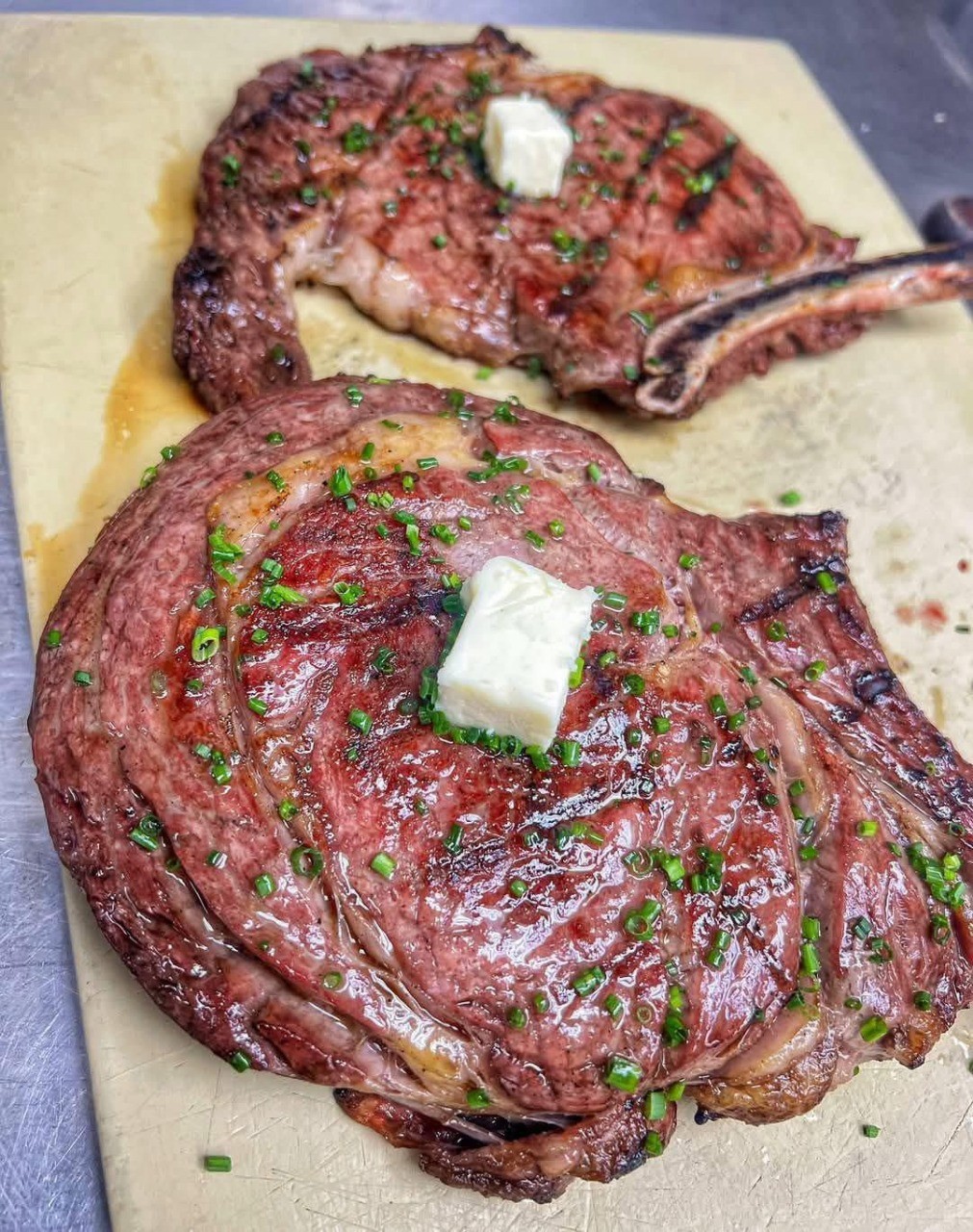 making a perfect American-style ribeye steak: