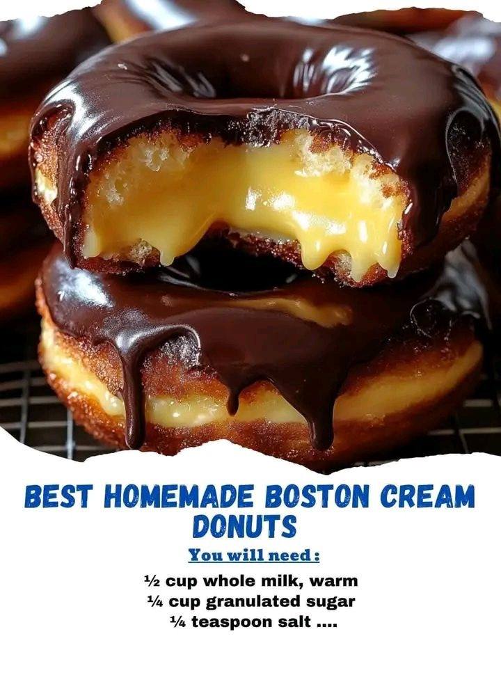 Best Homemade Boston Cream Donuts