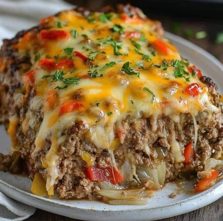 Philly Cheesesteak Meatloaf