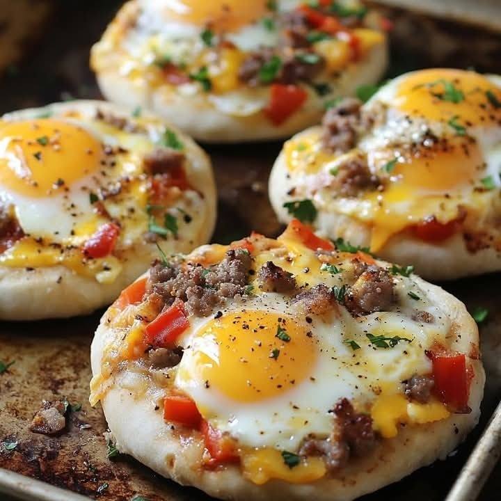 English Muffin Breakfast Pizza